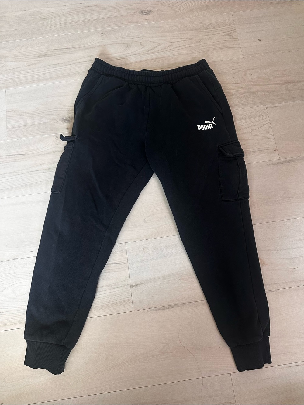 Puma Black Men's Cargo Joggers Size Large 0162